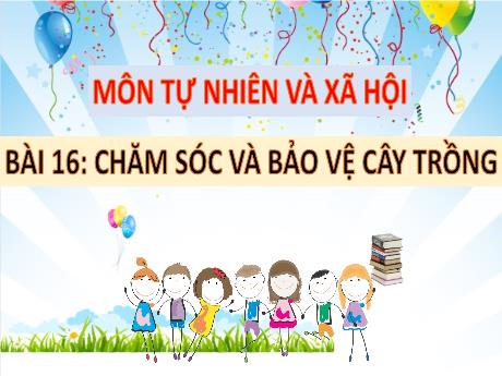 Bài giảng môn Tự nhiên và Xã hội Lớp 1 (Kết nối tri thức) - Chủ đề 4: Thực vật và động vật - Bài 16: Chăm sóc và bảo vệ cây trồng