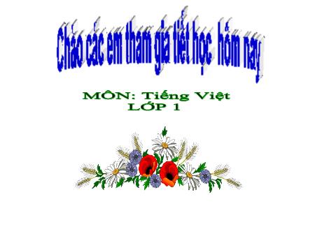 Bài giảng Tiếng Việt Lớp 1 (Kết nối tri thức) - Ôn tập (Tiết 2)