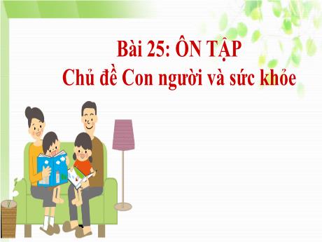 Bài giảng Tự nhiên và Xã hội Lớp 1 (Kết nối tri thức) - Chủ đề 5: Con người và sức khỏe - Bài 25: Ôn tập chủ đề Con người và sức khỏe