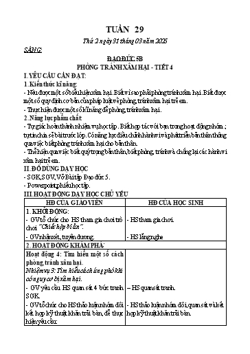 Kế hoạch bài dạy các môn Khối Tiểu học - Tuần 29 - Năm học 2024-2025 - Nguyễn Thị Thu Hà