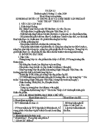 Kế hoạch bài dạy Lớp 1 - Tuần 12 (Thứ 2,3,4) - Năm học 2024-2025 - Trần Thị Thanh Hương