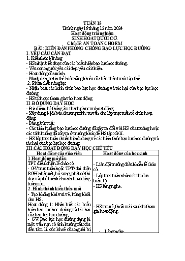 Kế hoạch bài dạy Lớp 1 - Tuần 15 (Thứ 2,3,4) - Năm học 2024-2025 - Nguyễn Thị Ánh Tuyết