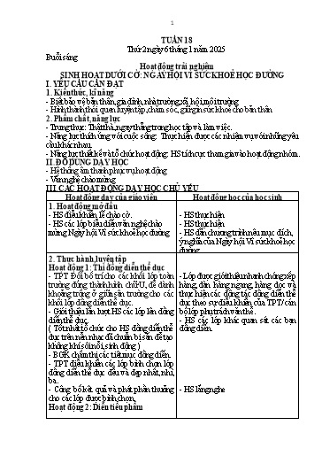 Kế hoạch bài dạy Lớp 1 - Tuần 18 (Thứ 2,3) - Năm học 2024-2025 - Nguyễn Thị Thanh Hiền