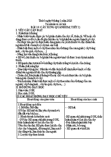 Kế hoạch bài dạy Lớp 1 - Tuần 18 (Thứ 5,6) - Năm học 2024-2025 - Nguyễn Thị Ánh Tuyết