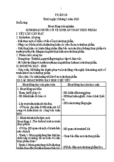 Kế hoạch bài dạy Lớp 1 - Tuần 19 (Thứ 2,3) - Năm học 2024-2025 - Nguyễn Thị Thanh Hiền