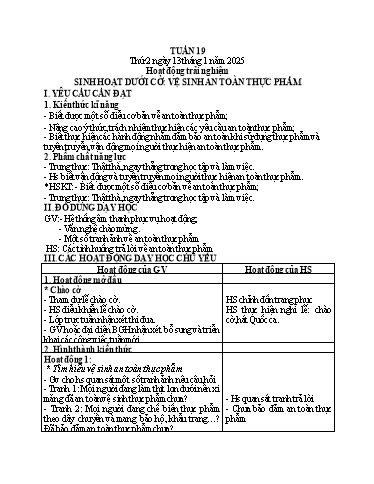 Kế hoạch bài dạy Lớp 1 - Tuần 19 (Thứ 2,3) - Năm học 2024-2025 - Trần Thị Hồng Thúy