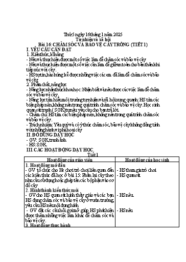 Kế hoạch bài dạy Lớp 1 - Tuần 19 (Thứ 5,6) - Năm học 2024-2025 - Nguyễn Thị Ánh Tuyết