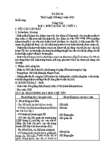 Kế hoạch bài dạy Lớp 1 - Tuần 19 (Thứ 5,6) - Năm học 2024-2025 - Nguyễn Thị Thanh Hiền