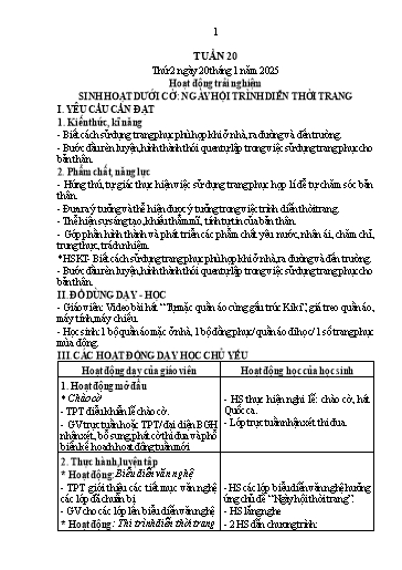 Kế hoạch bài dạy Lớp 1 - Tuần 20 (Thứ 2,3) - Năm học 2024-2025 - Trần Thị Hồng Thúy