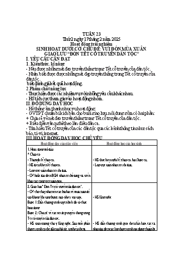 Kế hoạch bài dạy Lớp 1 - Tuần 23 (Thứ 2,3,4) - Năm học 2024-2025 - Trần Thị Thanh Hương