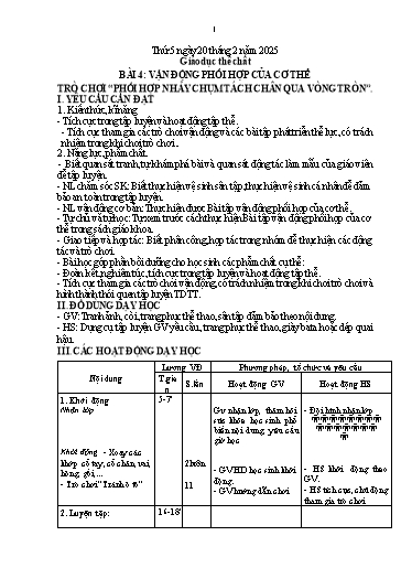 Kế hoạch bài dạy Lớp 1 - Tuần 23 (Thứ 5,6) - Năm học 2024-2025 - Nguyễn Thị Ánh Tuyết