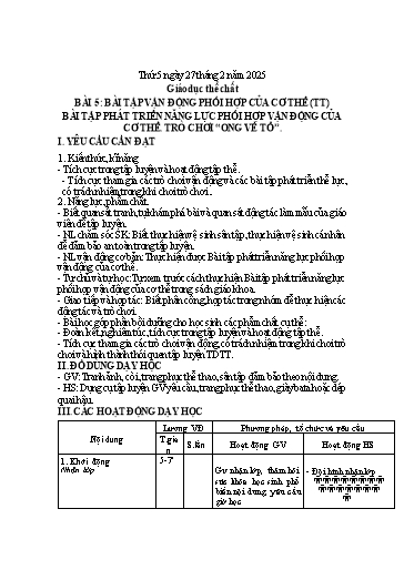 Kế hoạch bài dạy Lớp 1 - Tuần 24 (Thứ 5,6) - Năm học 2024-2025 - Nguyễn Thị Ánh Tuyết