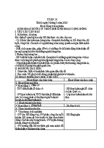 Kế hoạch bài dạy Lớp 1 - Tuần 25 (Thứ 2,3,4) - Năm học 2024-2025 - Nguyễn Thị Ánh Tuyết