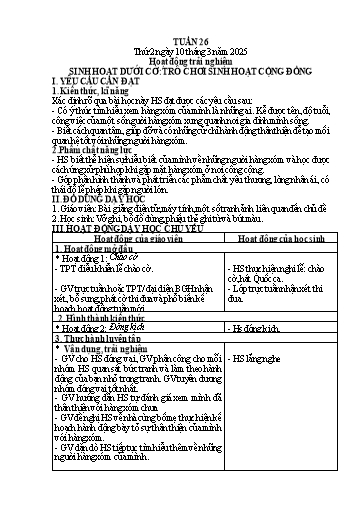 Kế hoạch bài dạy Lớp 1 - Tuần 26 (Thứ 2,3,4) - Năm học 2024-2025 - Trần Thị Thanh Hương