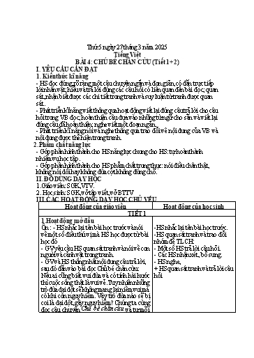 Kế hoạch bài dạy Lớp 1 - Tuần 28 (Thứ 5,6) - Năm học 2024-2025 - Nguyễn Thị Ánh Tuyết
