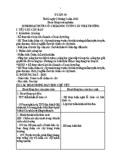 Kế hoạch bài dạy Lớp 1 - Tuần 29 (Thứ 2,3,4) - Năm học 2024-2025 - Trần Thị Hồng Thúy