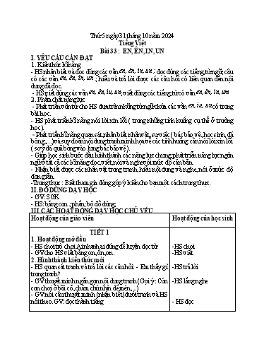 Kế hoạch bài dạy Lớp 1 - Tuần 8 (Thứ 5,6) - Năm học 2024-2025 - Nguyễn Thị Ánh Tuyết